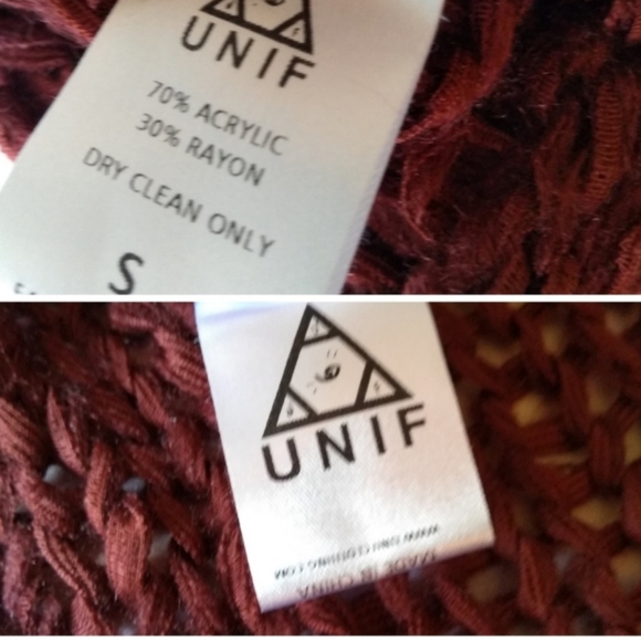 UNIF Crochet Dress Top Cover Up Tunic Shirt - Picture 3 of 10